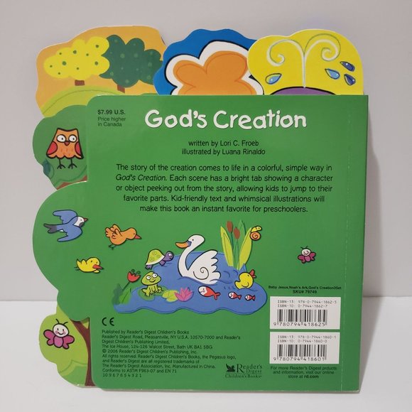 Readers Digest Bible Stories Board Books Tabbed Creation Noah's Ark Jesus - Picture 10 of 12